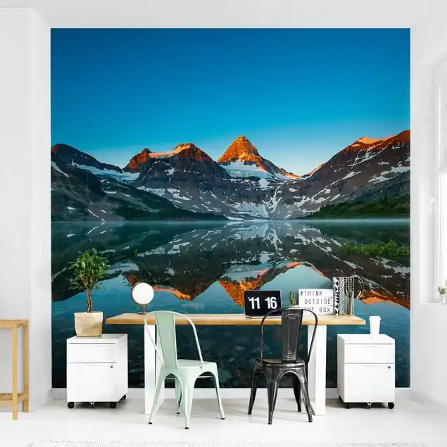 Berglandschaft am Lake Magog in Kanada Fototapete • Vliestapete + Kleister • hergestellt in Deutschland Wochenendangebot