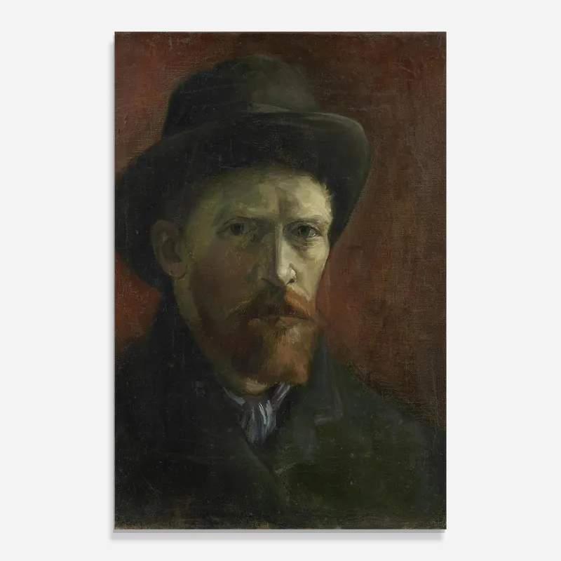 Glasbild Zelfportret Met Vilthoed Nur Für Kurze Zeit