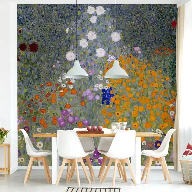 Letzte Chance Gustav Klimt - Bauerngarten Fototapete • Vliestapete + Kleister • hergestellt in Deutschland
