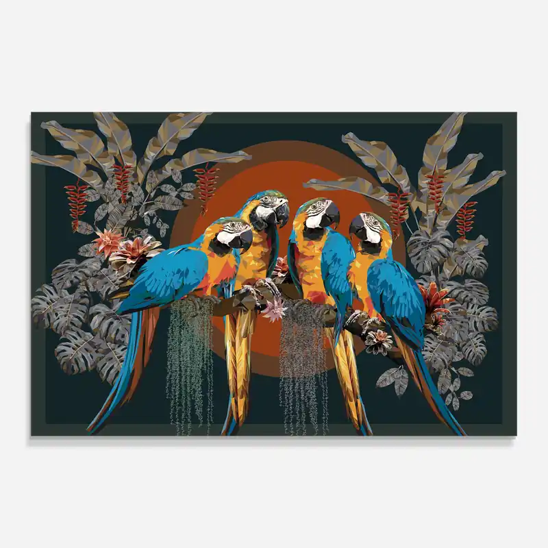 Glasbild Parrot Couples Must-Have