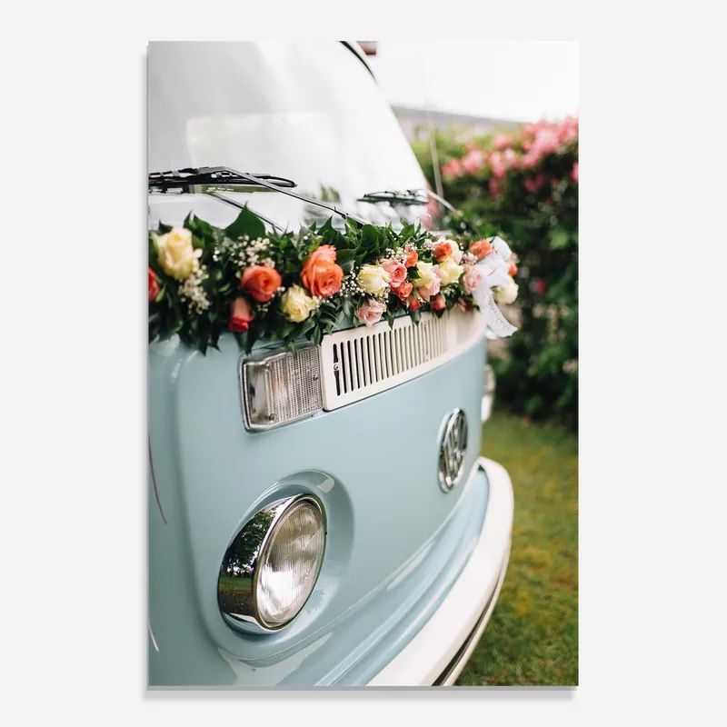 Meistverkauft Glasbild Vintage Rose Van