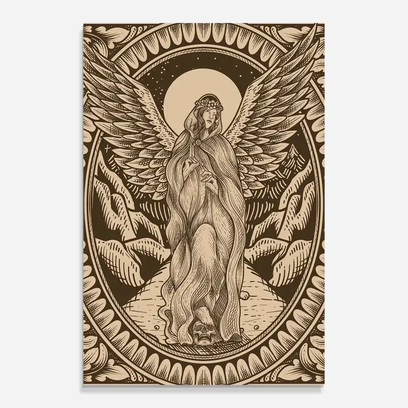 Sale Glasbild Cream Angel