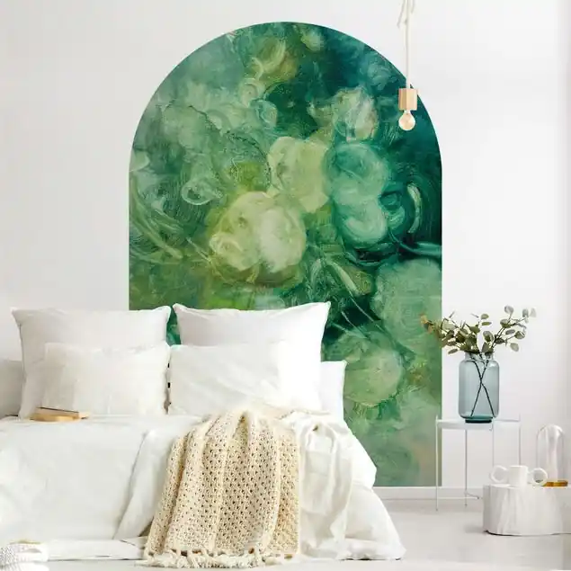 Smaragd Pilea Rundbogen Tapete Neue Ware