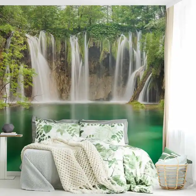 Online Kaufen Wasserfall Plitvicer Seen Fototapete • Vliestapete + Kleister • hergestellt in Deutschland