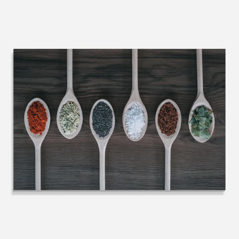 Glasbild Spice Spoons Geprüft