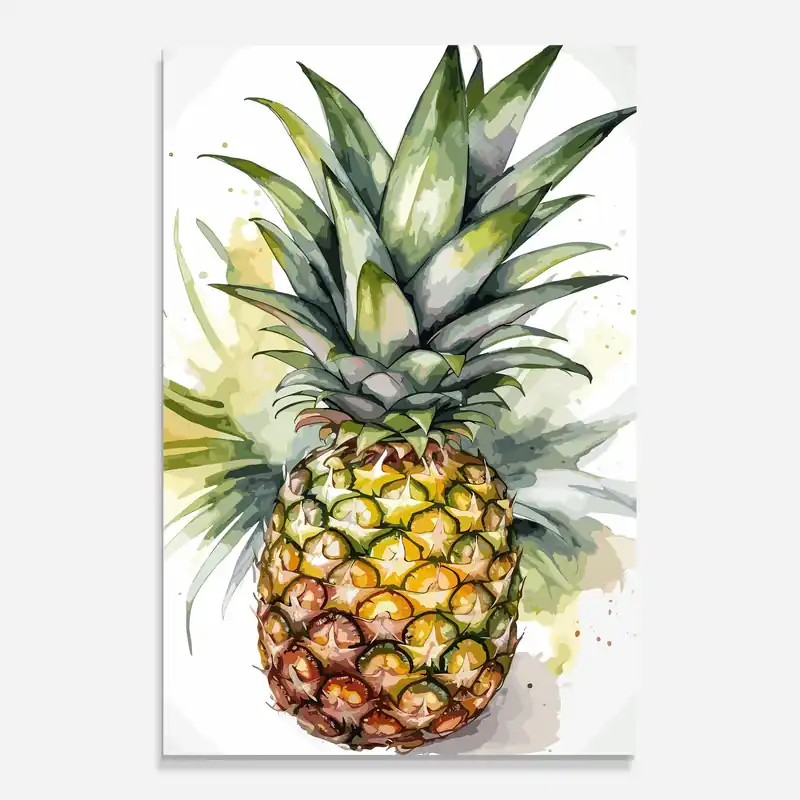 Super-Preis Glasbild Pineapple