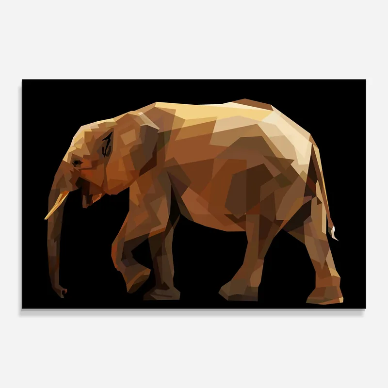 Top-Seller Glasbild Elephant Walking