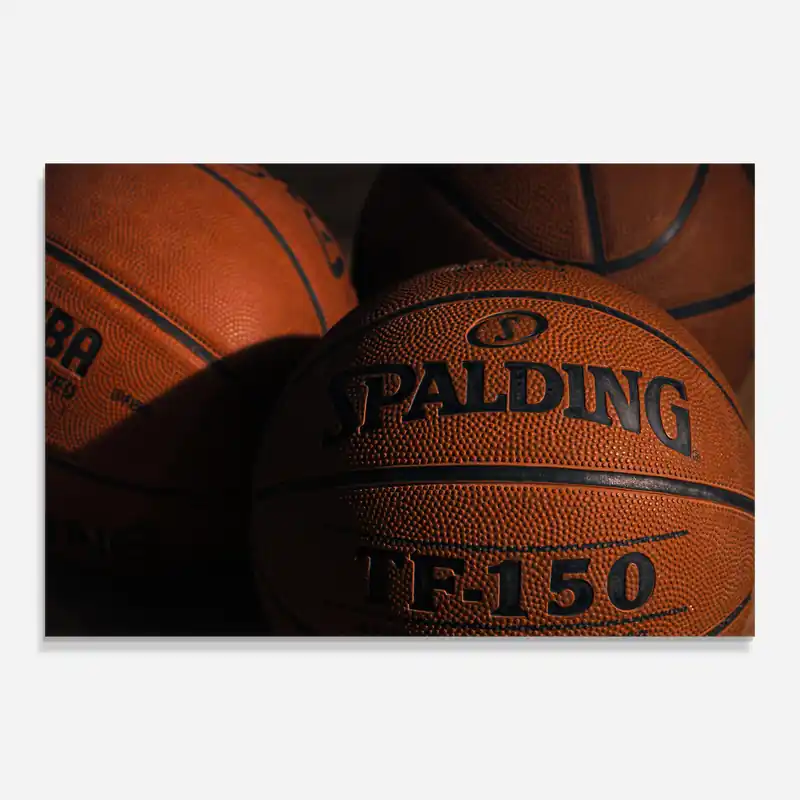 Sichere Zahlung Glasbild Spalding Basketball Ball