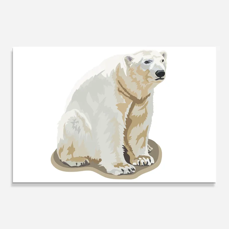 Solange Der Vorrat Reicht Glasbild White Bear