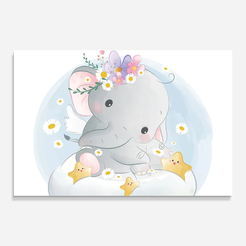 Glasbild Elephant Stars Versand Am Gleichen Tag