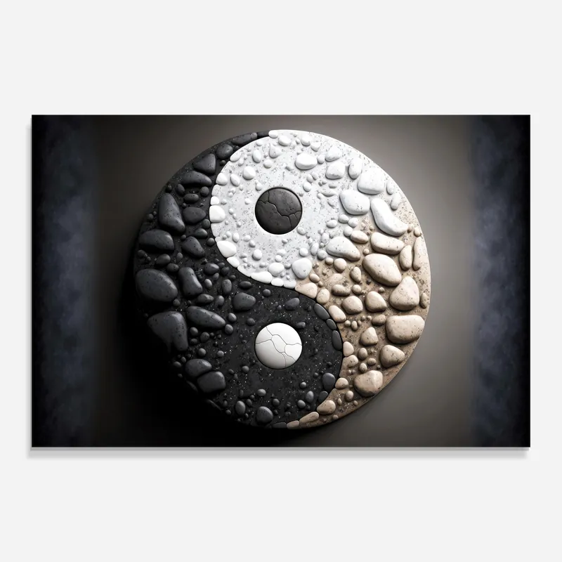 Glasbild Yinyang Stones Markenprodukt