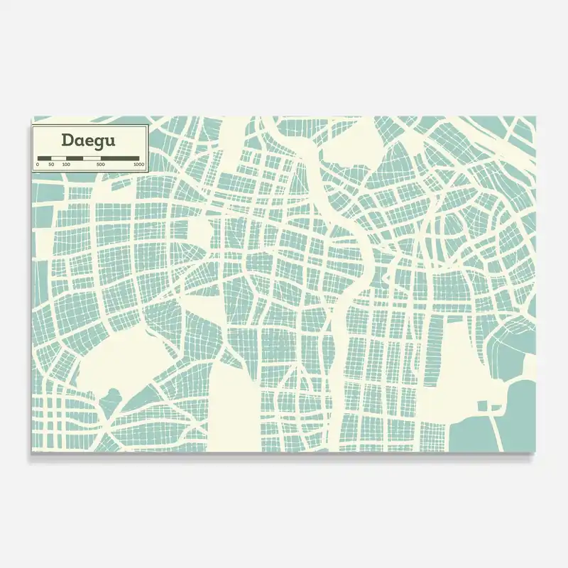 Angebot Glasbild Daegu Map