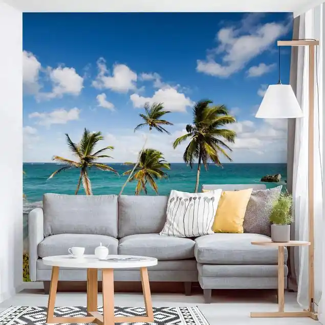 Beach of Barbados Fototapete • Vliestapete + Kleister • hergestellt in Deutschland Neu