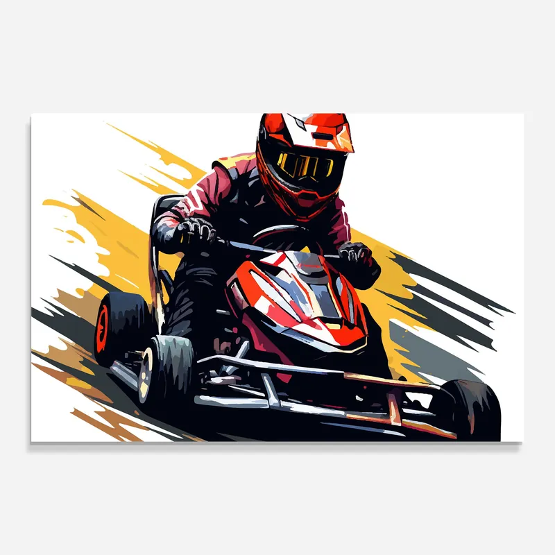 Bestpreis Glasbild Red Race F1 Car