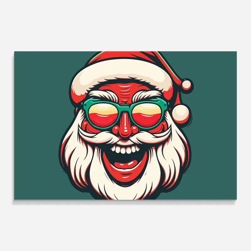Glasbild Santa Smile Crazy Neu Im Sortiment