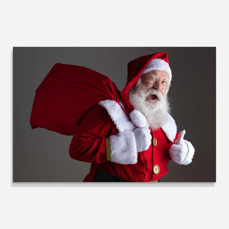 Glasbild Santa Smiling Sofort Bestellen