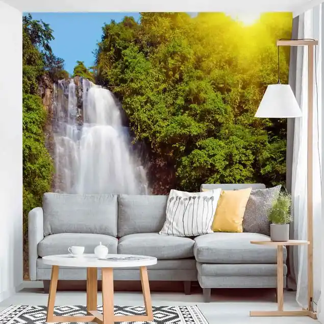 Wasserfall Romantik Fototapete • Vliestapete + Kleister • hergestellt in Deutschland Sale