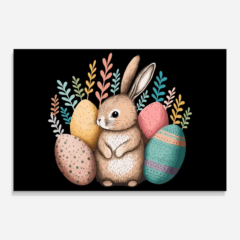 Preiswert Glasbild Easter Pretty Bunny