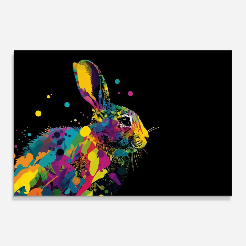 Glasbild Yellow Green Bunny Sofort Bestellen
