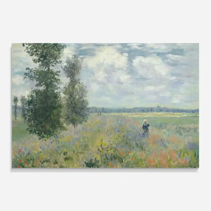 Glasbild Poppy Fields Near Argenteuil Schnäppchen
