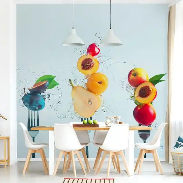 Fruchtsalat Fototapete • Vliestapete + Kleister • hergestellt in Deutschland Heißes Angebot