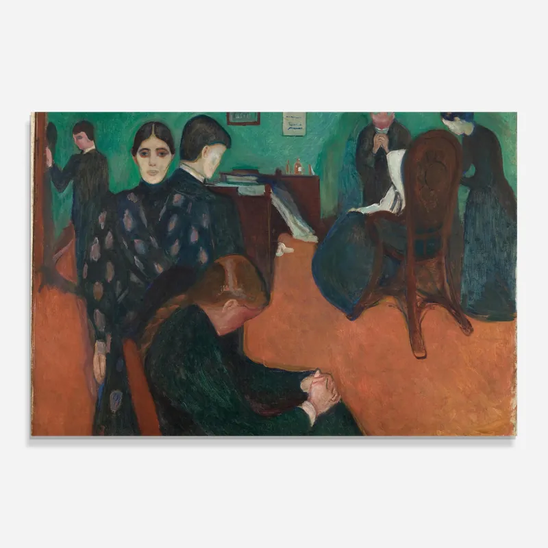 Zertifiziert Glasbild Death In Sickroom