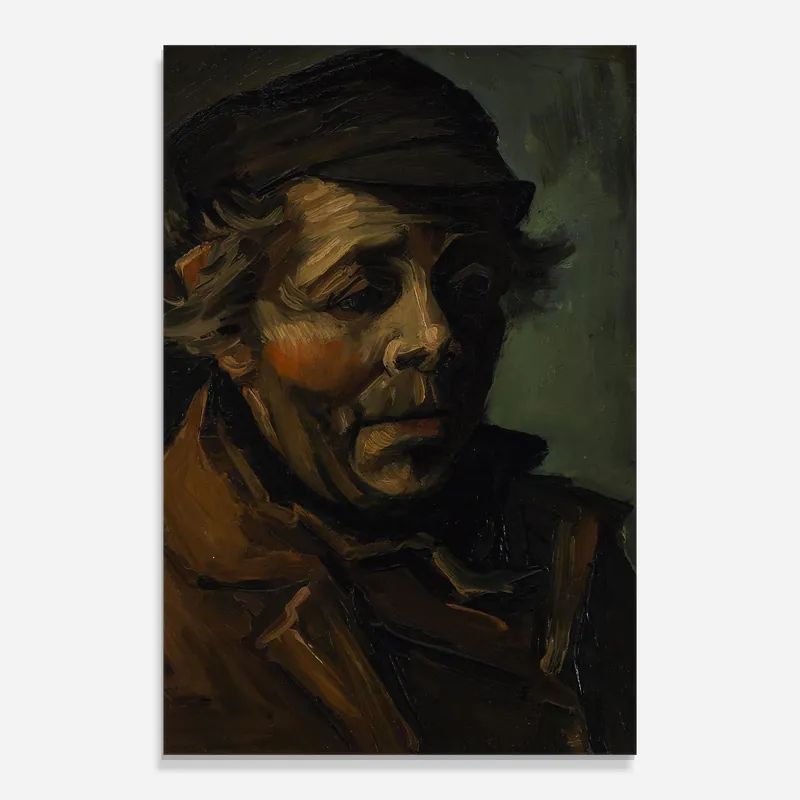 Markenware Glasbild Head Of A Peasant