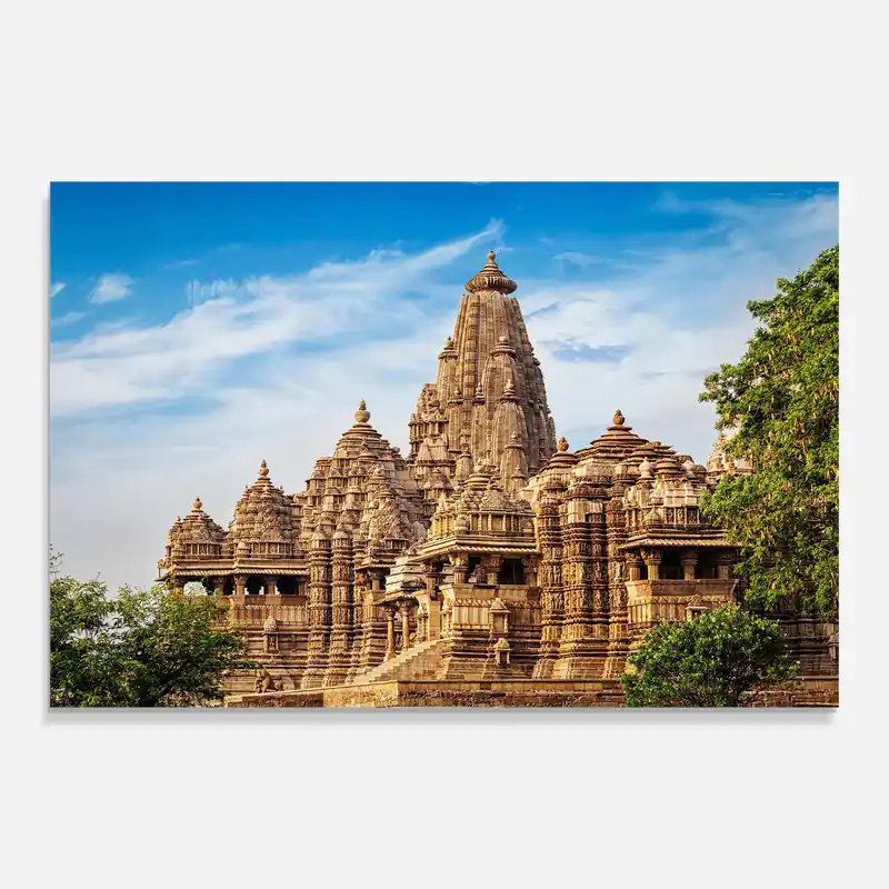 Glasbild Temples Khajuraho Knallerangebot