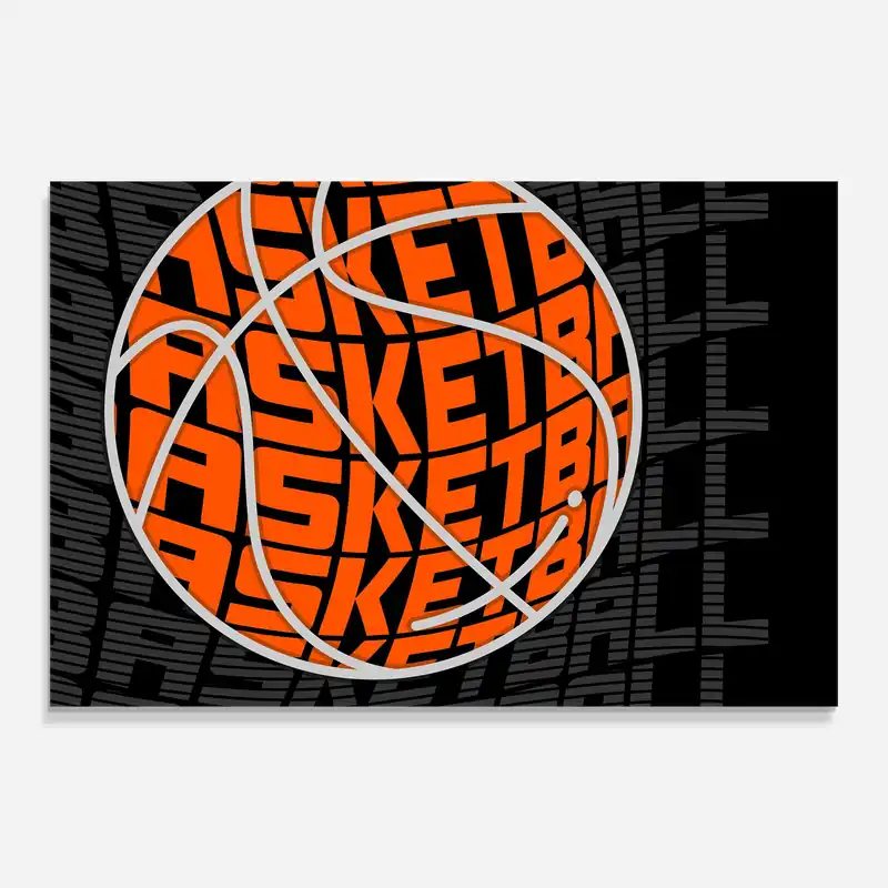 Glasbild Grey Orange Basket Direktkauf