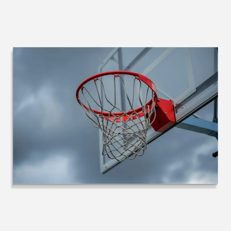 Glasbild Orange Basketball Hoop Solange Der Vorrat Reicht