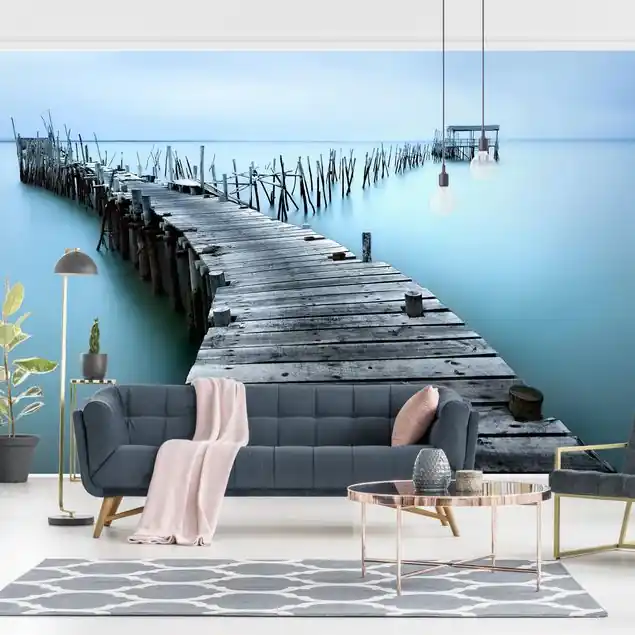Der Hafen von Carrasqueira Fototapete • Vliestapete + Kleister • hergestellt in Deutschland Saisonangebot