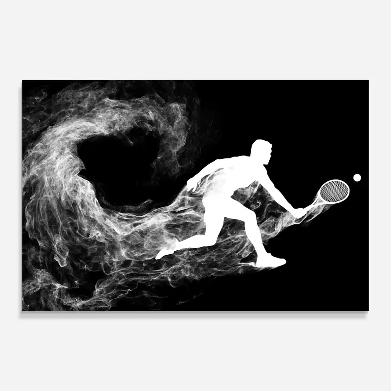 Glasbild Tennis White Smoke Sofort Bestellen