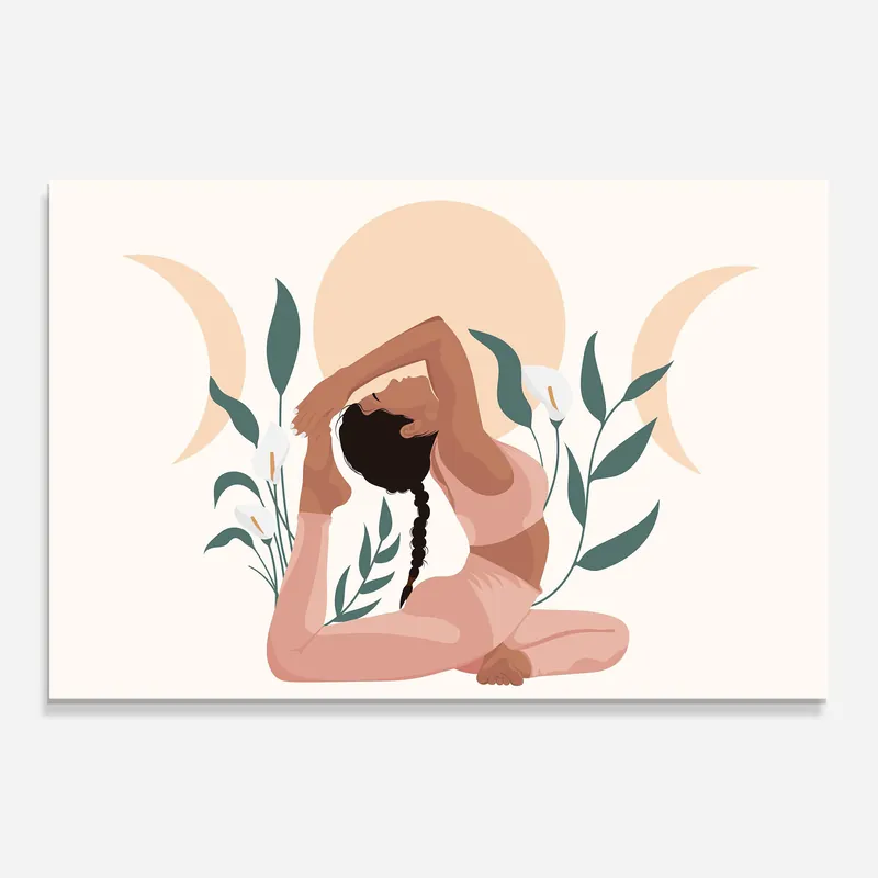Sonderangebot Glasbild Yoga Moon