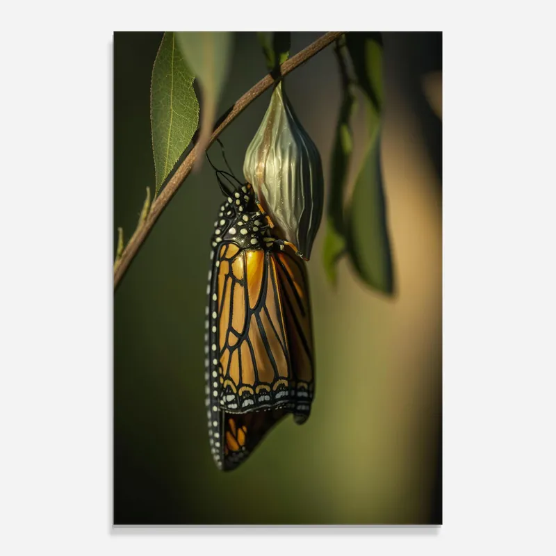 Glasbild Yellow Black Butterfly Knallerangebot