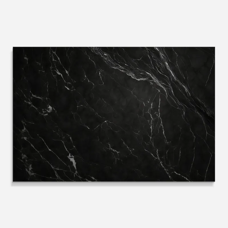 Küchenrückwand Glas Black Marble Neu