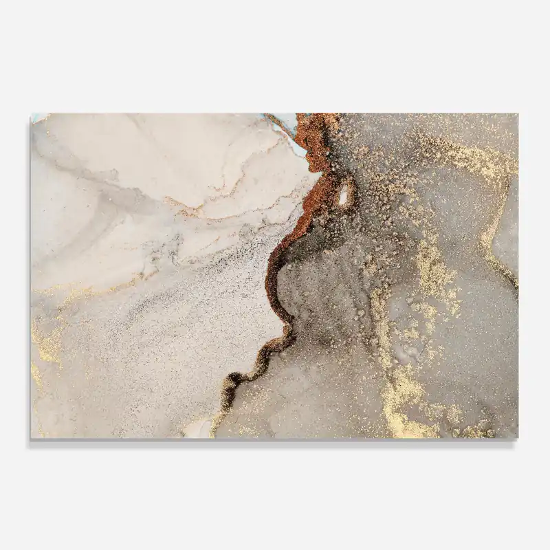 Heißes Angebot Küchenrückwand Glas Grey Gold Marble Gigapixel Art Scale 0_50x
