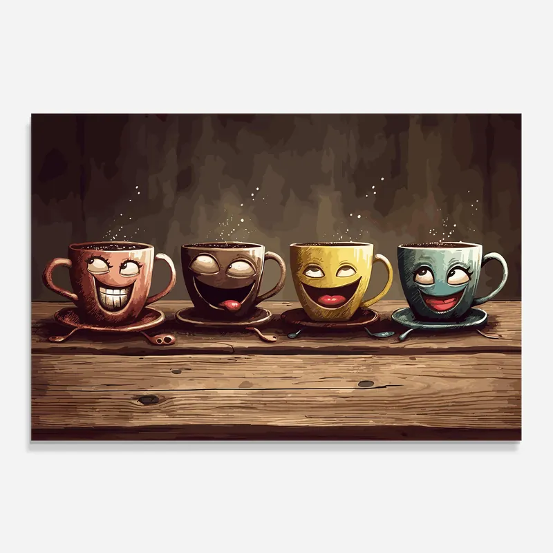 Küchenrückwand Glas Coffee Faces Mega-Angebot
