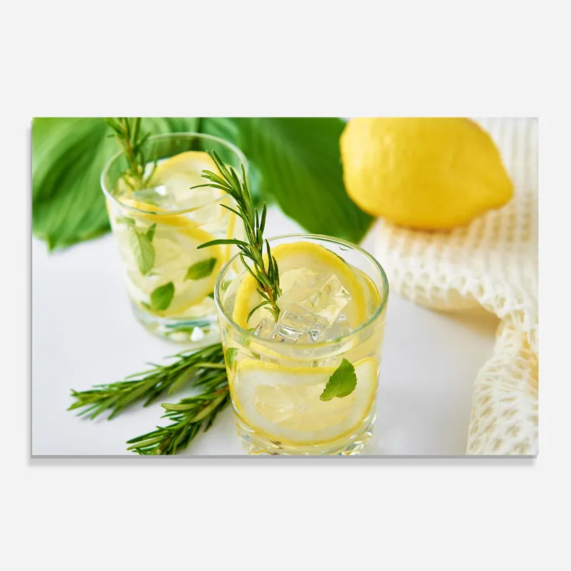 Küchenrückwand Glas Lemon Rosemary Drink Billig