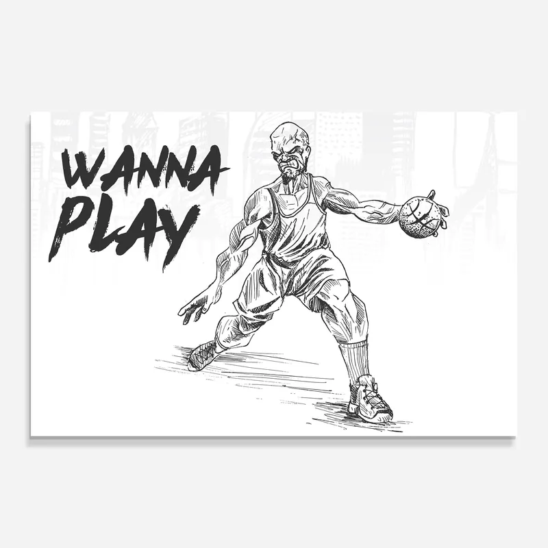 Sale Glasbild Wanna Play Basket