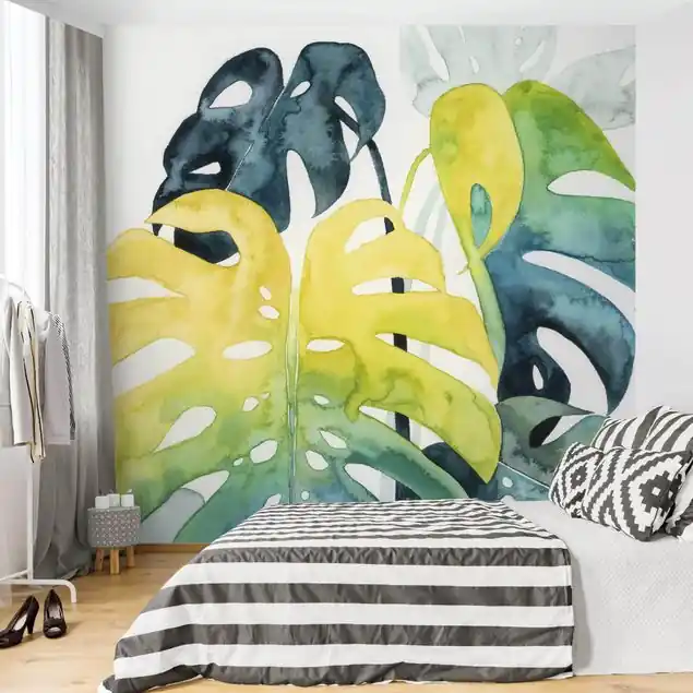 Tropisches Blattwerk - Monstera Fototapete • Vliestapete + Kleister • hergestellt in Deutschland Meistverkauft