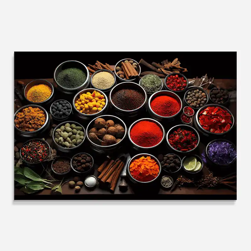 Online Kaufen Küchenrückwand Glas Colorful Herbs Art