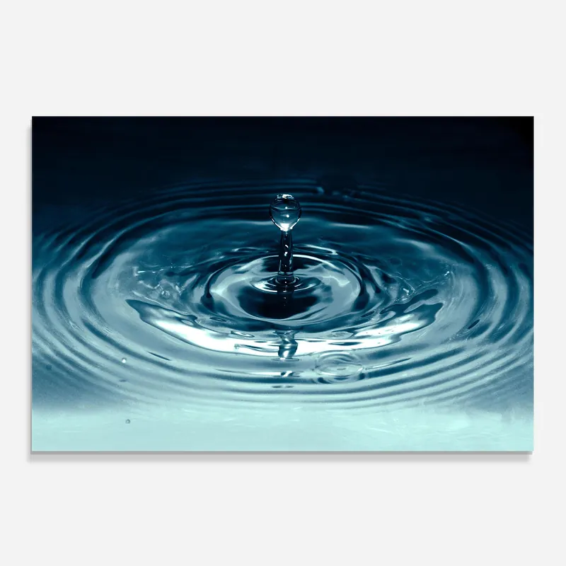Preiswert Küchenrückwand Glas Dark Blue Drop