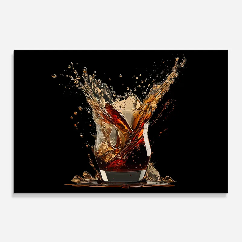 Sonderaktion Küchenrückwand Glas Cola Splash