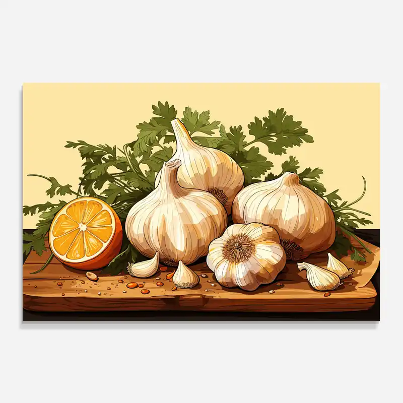 Highlight Küchenrückwand Glas Garlic Lemon
