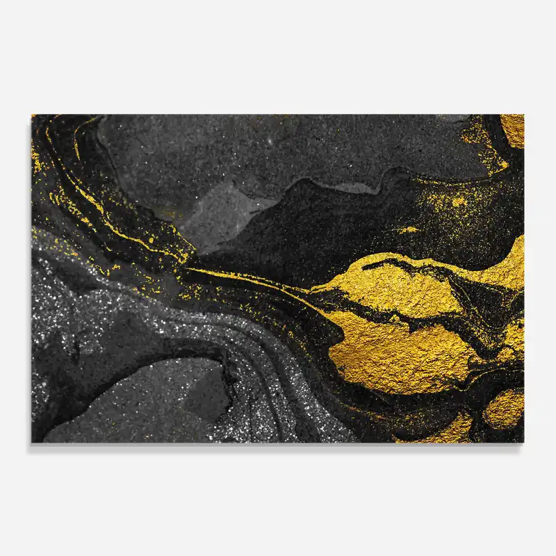 Begrenztes Angebot Küchenrückwand Glas Black And Gold Texture