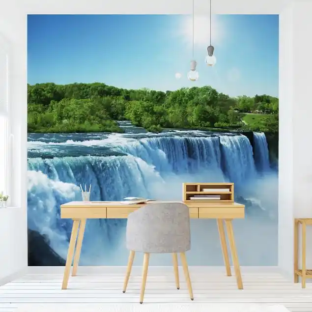 Preis Gesenkt Wasserfalllandschaft Fototapete • Vliestapete + Kleister • hergestellt in Deutschland