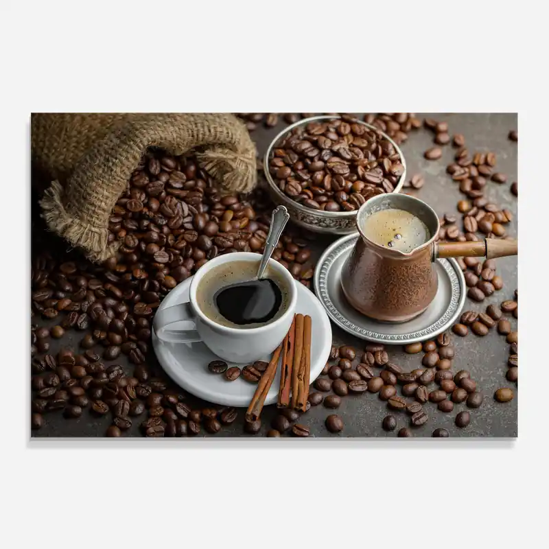 Nur Heute Küchenrückwand Glas Black Coffee Bean
