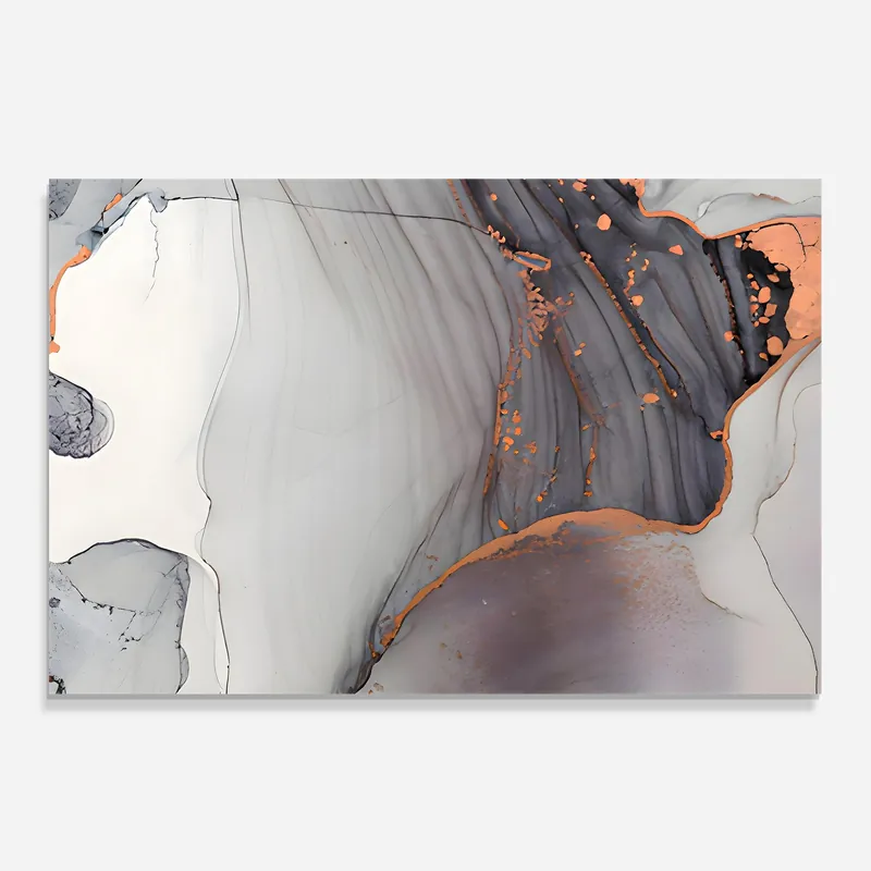 Küchenrückwand Glas Grey Pink Liquid Marble Aktuell