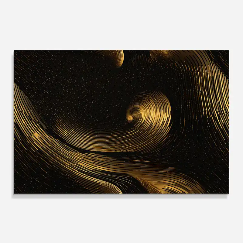 Küchenrückwand Glas Black Painting With Gold Direktkauf