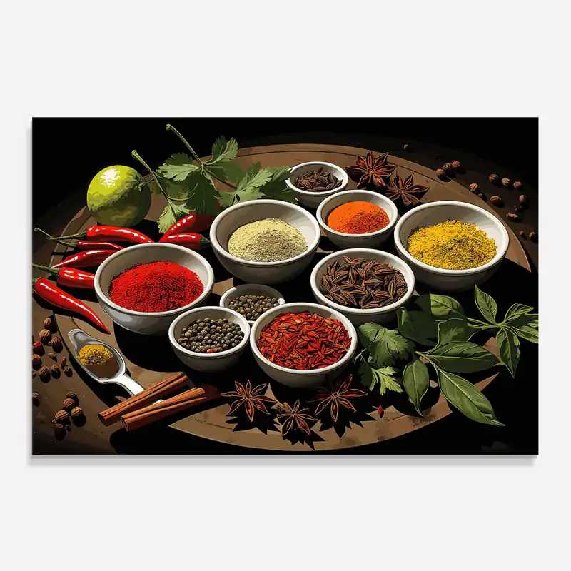 Geprüft Küchenrückwand Glas Colorful Seasonings